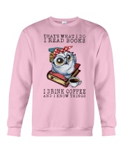 Owl That's What I Do I Read Books Coffee Shirt Crewneck Sweatshirt thumbnail