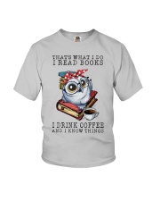 Owl That's What I Do I Read Books Coffee Shirt Youth T-Shirt thumbnail