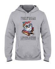 Owl That's What I Do I Read Books Coffee Shirt Hooded Sweatshirt thumbnail