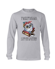 Owl That's What I Do I Read Books Coffee Shirt Long Sleeve Tee thumbnail