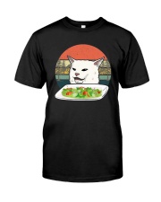 Vintage Retro Woman Yelling At Table Dinner Shirt Premium Fit Mens Tee thumbnail