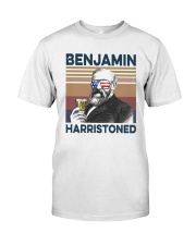 Vintage Drinking Beer Benjamin Harristoned Shirt Classic T-Shirt front