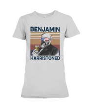 Vintage Drinking Beer Benjamin Harristoned Shirt Premium Fit Ladies Tee thumbnail