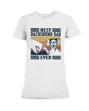 Vintage Best Dachshund Dad Ever Shirt Premium Fit Ladies Tee thumbnail