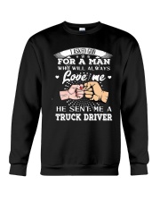 I Asked God For A Man Love Me Truck Driver Shirt Crewneck Sweatshirt thumbnail