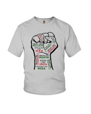 Strong Hand Fight Like Malcolm Educated Shirt Youth T-Shirt thumbnail