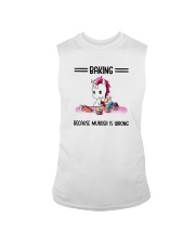 Unicorn Baking Because Murder Is Wrong Shirt Sleeveless Tee thumbnail