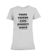 Thick Thighs And Spooky Vibes Shirt Premium Fit Ladies Tee thumbnail