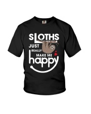 Sloths Just Really Make Me Happy Shirt Youth T-Shirt thumbnail