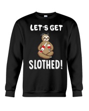 Sloth Drunken Let's Get Slothed Shirt Crewneck Sweatshirt thumbnail