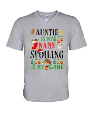 Christmas Auntie My Name Spoiling Is Game Shirt V-Neck T-Shirt thumbnail