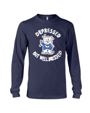 Cat Depressed But Well Dressed Shirt Long Sleeve Tee thumbnail