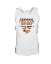 I Wonder If Chicken Wings Think About Me Too Shirt Unisex Tank thumbnail