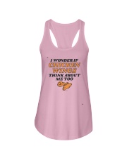 I Wonder If Chicken Wings Think About Me Too Shirt Ladies Flowy Tank thumbnail