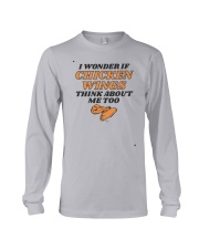 I Wonder If Chicken Wings Think About Me Too Shirt Long Sleeve Tee thumbnail
