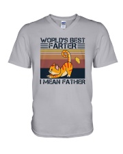 Vintage Cat Worlds Best Farter I Mean Shirt V-Neck T-Shirt thumbnail