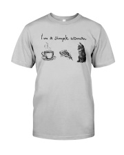 I'm A Simple Woman Tea Pizza Cat Shirt Classic T-Shirt tile
