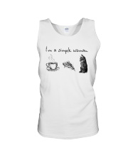 I'm A Simple Woman Tea Pizza Cat Shirt Unisex Tank thumbnail