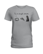 I'm A Simple Woman Tea Pizza Cat Shirt Ladies T-Shirt thumbnail