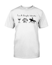 I'm A Simple Woman Like Wine Dog Horse Shirt Classic T-Shirt front