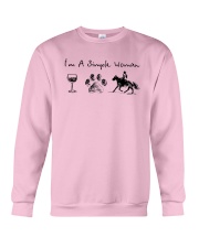 I'm A Simple Woman Like Wine Dog Horse Shirt Crewneck Sweatshirt thumbnail