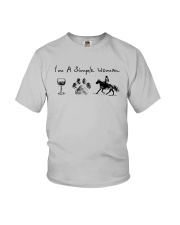 I'm A Simple Woman Like Wine Dog Horse Shirt Youth T-Shirt thumbnail