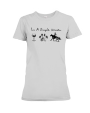 I'm A Simple Woman Like Wine Dog Horse Shirt Premium Fit Ladies Tee thumbnail
