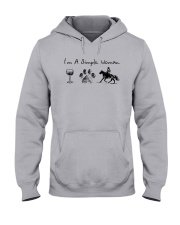 I'm A Simple Woman Like Wine Dog Horse Shirt Hooded Sweatshirt thumbnail
