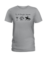 I'm A Simple Woman Like Wine Dog Horse Shirt Ladies T-Shirt thumbnail