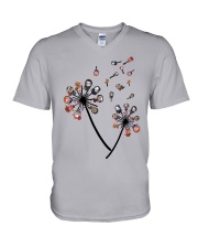 Dandelion Flower Horror Characters Shirt V-Neck T-Shirt thumbnail