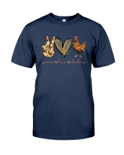 Peace Love And Chickens Shirt Classic T-Shirt tile
