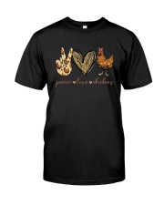 Peace Love And Chickens Shirt Premium Fit Mens Tee thumbnail