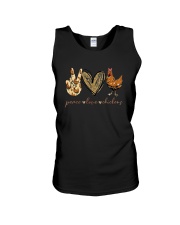 Peace Love And Chickens Shirt Unisex Tank thumbnail