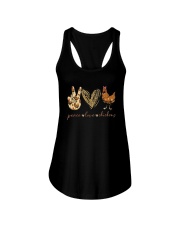 Peace Love And Chickens Shirt Ladies Flowy Tank thumbnail