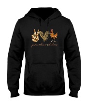 Peace Love And Chickens Shirt Hooded Sweatshirt thumbnail