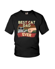 Vintage Best Cat Dad Ever Shirt Youth T-Shirt thumbnail