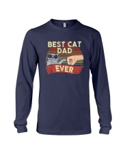Vintage Best Cat Dad Ever Shirt Long Sleeve Tee thumbnail