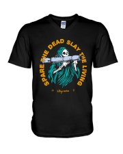 Spare The Dead Slayy The Living Shirt V-Neck T-Shirt thumbnail
