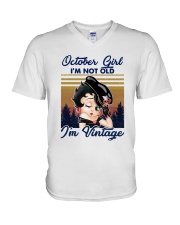 Vintage October Girl Im Not Old Im Vintage Shirt V-Neck T-Shirt thumbnail