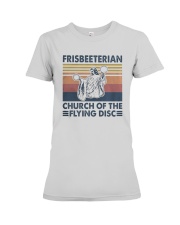 Vintage Frisbeeterian Church Of The Flying Shirt Premium Fit Ladies Tee thumbnail