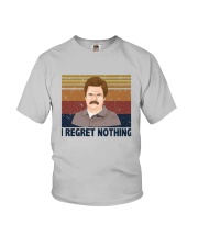Vintage Ron Swanson I Regret Nothing Shirt Youth T-Shirt thumbnail