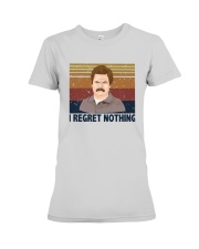 Vintage Ron Swanson I Regret Nothing Shirt Premium Fit Ladies Tee thumbnail