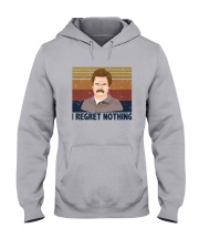Vintage Ron Swanson I Regret Nothing Shirt Hooded Sweatshirt thumbnail