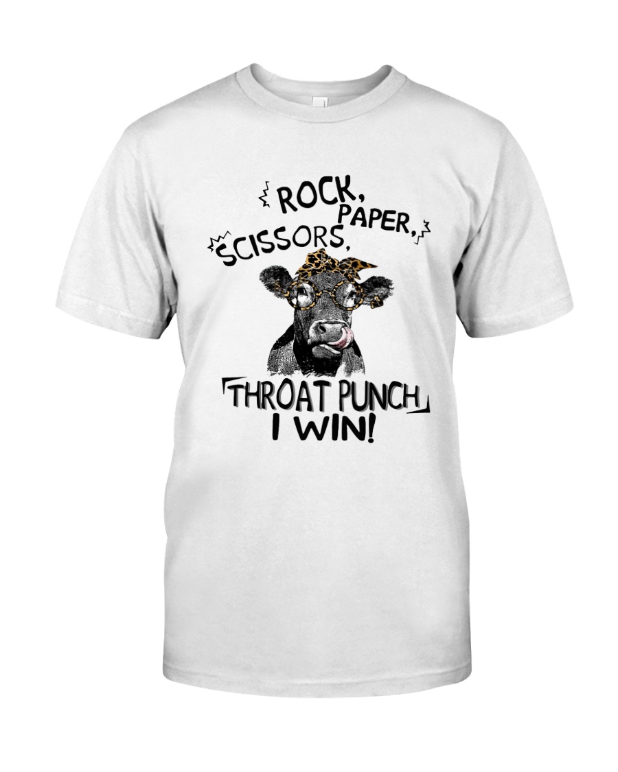 Heifer Rock Scissor Paper Throat Punch I Win Shirt Classic T-Shirt