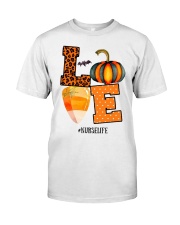 Halloween Pumpkin Love Nurselife Shirt Classic T-Shirt front