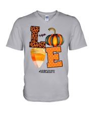 Halloween Pumpkin Love Nurselife Shirt V-Neck T-Shirt thumbnail