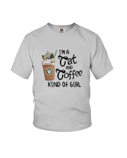 Im A Cat And Coffee Kind Of Girl Shirt Youth T-Shirt thumbnail