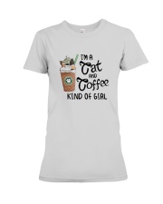 Im A Cat And Coffee Kind Of Girl Shirt Premium Fit Ladies Tee thumbnail