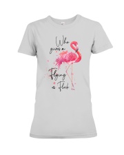 Flamingo Who Gives A Flying Flock Shirt Premium Fit Ladies Tee thumbnail