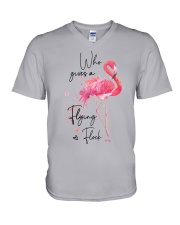 Flamingo Who Gives A Flying Flock Shirt V-Neck T-Shirt thumbnail